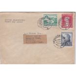 Germany 1949 Birth bicentenary of Goethe (Poet) set SG148/50 Mi 108/110) on first day cover,DM2000