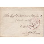 Great Britain 1800 - Free wrapper to Ipswich, large red Free-To Right Honorable Chadworth