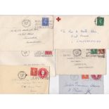 Great Britain - KGVI - range of slogan covers and 1957 meter mark covers and slogans and embossed