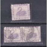 Western Australia 1884 definitive's 6d, S.G. 80 mint and used pair. Cat value £128