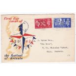 Great Britain 1951 - (4th May) - Festival of Britain illustrated cover with Festival of Britain
