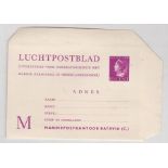 Netherlands 1940's Military Post Letter sheets for use in Indonesia (The Netherlands Indies) '