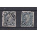 Canada 1881-15 cents deep slate, SG68 and 15 cents slate-blue, SG69 fine used (2)
