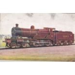 Postcard-Railway-colour Postcard-Promotional photograph, Midland Railway 4-4-0 compound of 1905,
