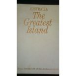 Book-Australia The Greatest Island, hard back fully illustrated in colour, first page has been cut