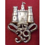 39th Dorsetshire Regiment of Foot (Later 1st Battalion Dorsetshire Regt) Glengarry badge of the