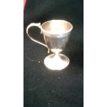 Vintage Silver Handled Christening Cup-hallmarked London 1787, made by Hester Bateman, Approx 8cm-no