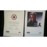 Star Wars - Darth Maul- A colour photograph with Royal Mail Certificate