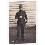 WWI French Military Postcard; a photograph of a French Officer m/s dated Jan 1918, one of the famous