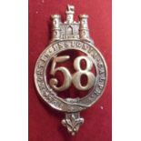 58th Rutland Regiment of Foot (Became 2nd Battalion Northamptonshire Regt) Glengarry and pre-