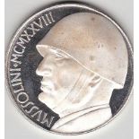 Italy - 20 Lira Silver Mussolini Reto BUNC