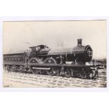 Postcard-Railway-South Eastern + Chatham Railway 4-4-0 No19, Tender Engine, Crew posed on footplate,