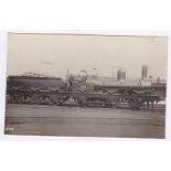 Postcard-Railway-Early LBSCR 0-6-0 tender Engine No.388 with outside frames-yard location - good