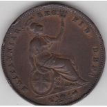 Great Britain 1854-Victoria penny, GVF, small etc S3984