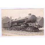 Postcard-Railway-GWR King Class 4-6-6000 King George V, built at Swindon loco shed location, RP