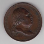 France-Bronze Medallion-Louis XVIII, Bust Rev Constitutional charter, VF