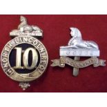 The Lincolnshire Regiment Glengarry 10th (North Lincolnshire) Regiment of Foot and Forage Cap Badge.