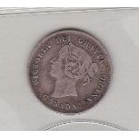 Canada 1875H-5 cents, good fine/NVF small date,KM2,scarce date