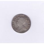 Great Britain 1708 Queen Anne Shilling, GVF, third bust, angles plain S3610