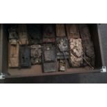 Accumulation- of toy soldiers and tanks - plastic all display in a unit of draws (100) plus