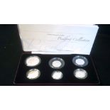 Great Britain 2006-United Kingdom Piedfort Silver Proof set, £5, both BUNC £2, £1, both VC 50p's (6)