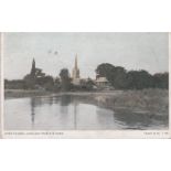 Postcard-Gloucestershire-Early range of the early views, all used 1904 to 1906 with Lechlade Church,