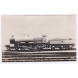 Postcard-Railway-Early GWR 4-4-2 Atlantic No.190, RP Photo postcard size, promo