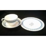 Tea Set for One-Wedgwood designed by Ravilious, with blue spiral pattern in excellent condition