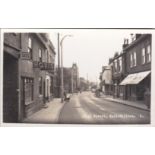 Postcard-Leicestershire-Earl-Shilton RP High Street, Bus some activity, pub A.W.Bourne