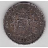 Spain 1888-Alford XIII-5 pesetas AVF
