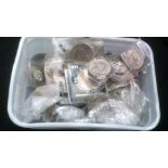 Mixed charity coinage-includes bags of Euro minors, Ireland, Canada, Half crowns etc 2400 kilos