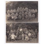 Military Postcards (2) Showing RSM group photographs of soldiers wearing their Pip, Squeak and