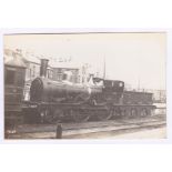 Postcard-Railway Fine RP postcard-early 20th century locomotive 2-4-0 with outside frames -