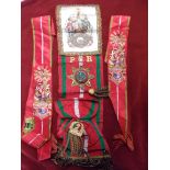 Ancient Order of Foresters 'Powys Court' Sash, one of a number of Friendly Societies which existed
