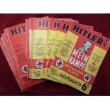 Hitler's Mein Kampf Magazines Original 1938 published for British Retail - (18) Magazine set, this