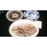 Wall Mounted Plates-(3) includes Coalport No.3449 The Queen Mother-To celebrate the Millennium