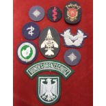 German Bundeswehr Air Force and Army Cloth Patches (10), Medical Staff, Fire-fighter,