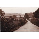 Postcard-Sussex-Catsfield fine RP The Stream and village road scene, used 1935