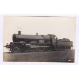Postcard-Railway-GWR Star Glass 4-6-0 4001 Dog Star, promo RP postcard by F Moore's Railway
