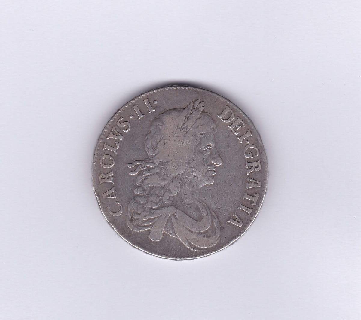 Great Britain 1664-Charles II Crown, second bust XVI, AVF/VF, pleasant toning a nice coin S3355