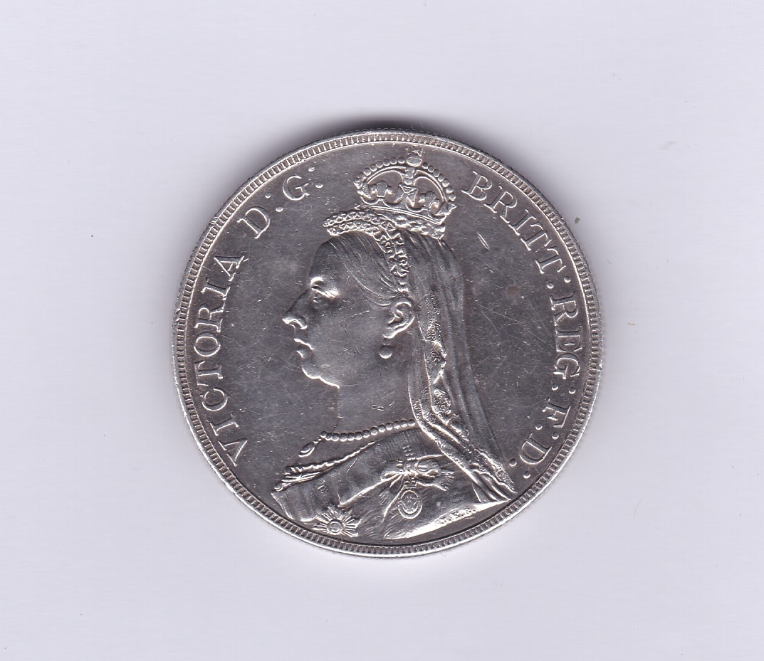 Great Britain-1887-Victoria Jubilee Crown, light hairline in the field, proof like, AUNC S3291