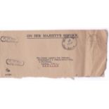 Gilbert & Ellice islands 1963-O.H.M.S envelope Tarawa to London with Tarawa date stamp airmail h/s