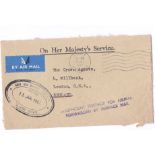 Northern Rhodesia 1962-O.H.M.S envelope, Airmail to London, land and National Resources (Works) L/