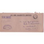 North Borneo 1962 - O.H.M.S envelope, Airmail Jessleton to Crown Agents, Millbank, Department of
