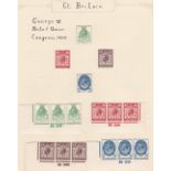 Great Britain 1929 - set 1/2 to 2.1/2d, and K29 control corner strips of three and e/m mint