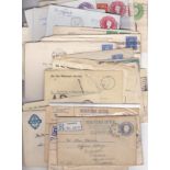 Great Britain KGV & KGVI Registered letter envelopes, censored and good KGVI slogans, some earlier