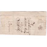 Postal History-1734 (Sept 20th) EL-London to Polsted Hall, Suffolk, with XXX London Penny post and