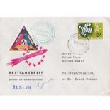 Rocket mail/Space - First Day Cover Envelope to Commemorate the European Union Sugar Rocket Flight