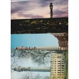 Great Britain - The Post Office Tower - a set of (4) large postcards published by the Post Office at