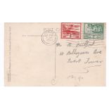 Channel Islands (Jersey) - 1943 1x1d, 1x½d cancelled F.D.I. 1 JUN 1943.